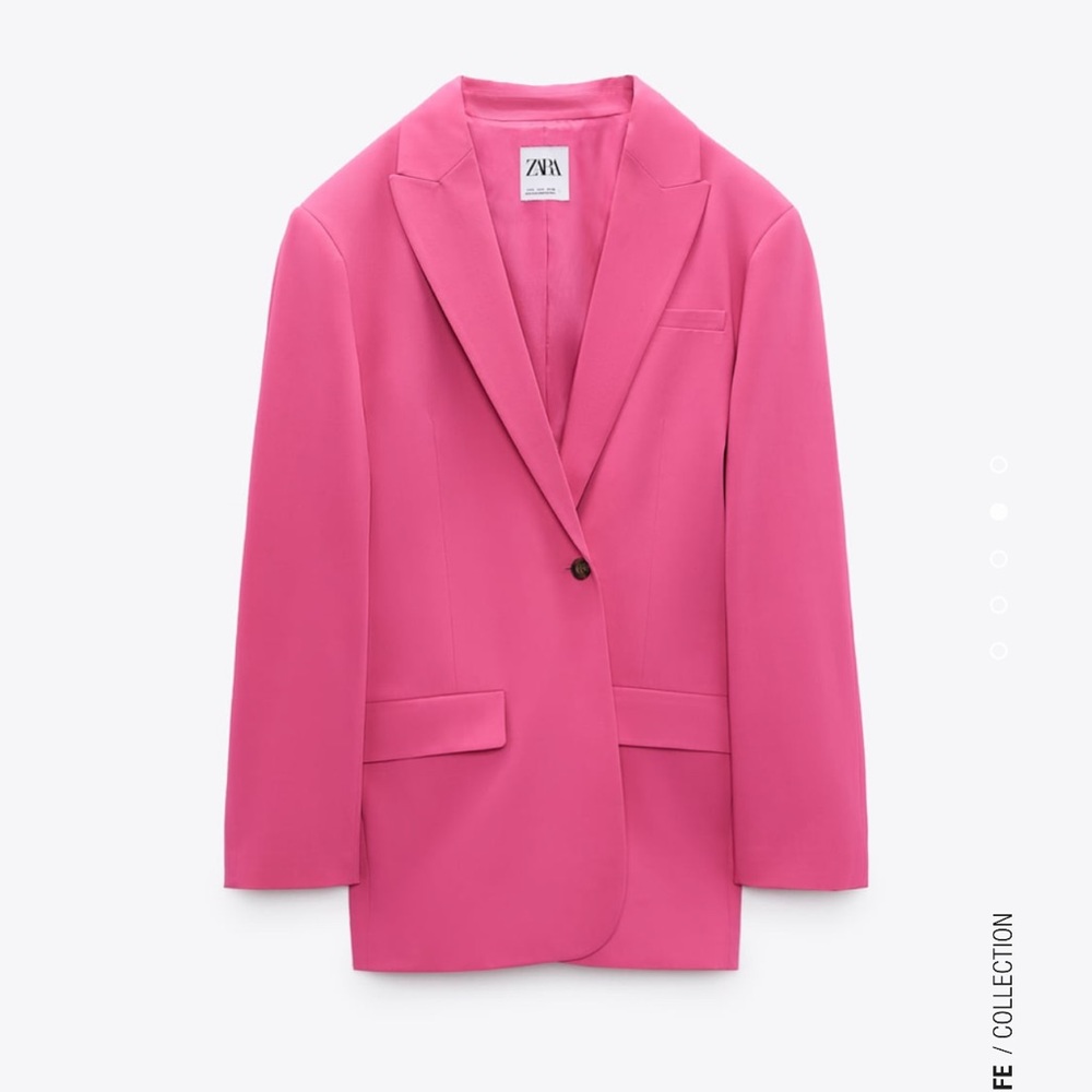 NEW ZARA PINK OVERSIZED BLAZER